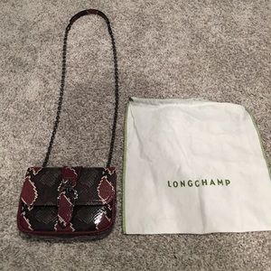 Longchamp Convertible Python-Embossed Leather